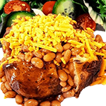 Baked Potato With Cheese & Beans 