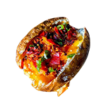 Baked Potato With Cheese & Onion 